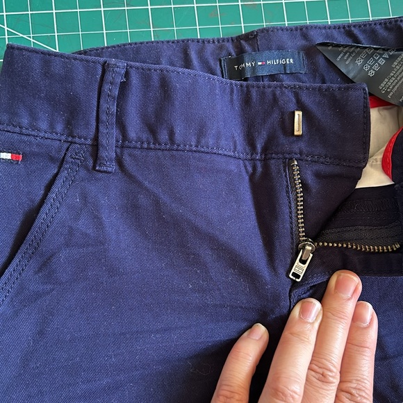 Tommy Hilfiger Navy Blue Uniform Ponte Pants Adjustable Waist Girls Size 4 - Picture 6 of 7